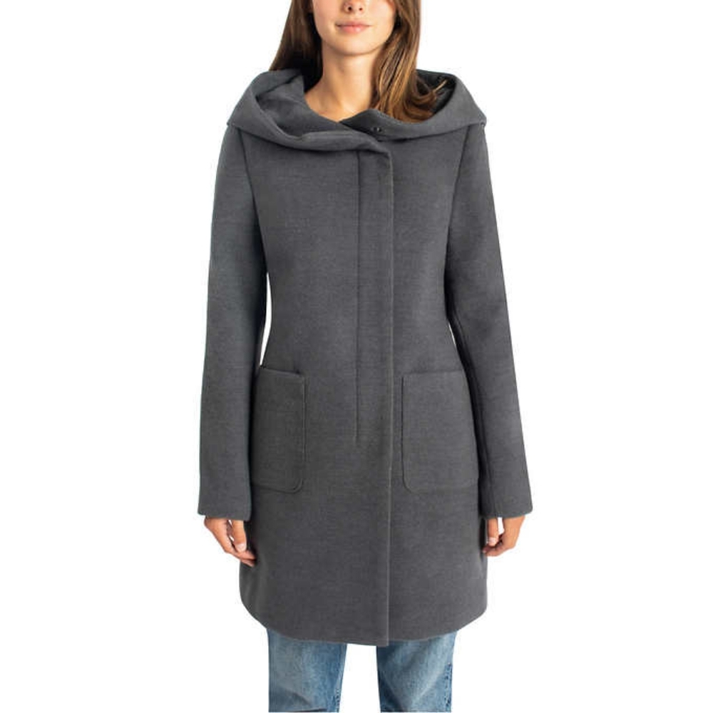 Ellabee Women's Faux Wool Jacket- XXL Gray